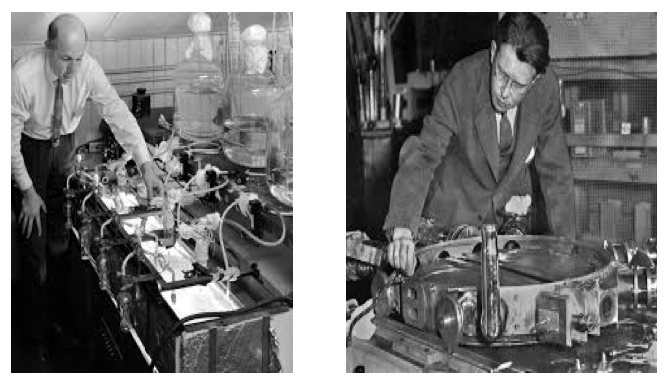 Calvin and Lawrence at the old radiation lab